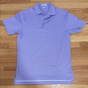 Peter Millar Purple Micro-Pattern Performance Polo
